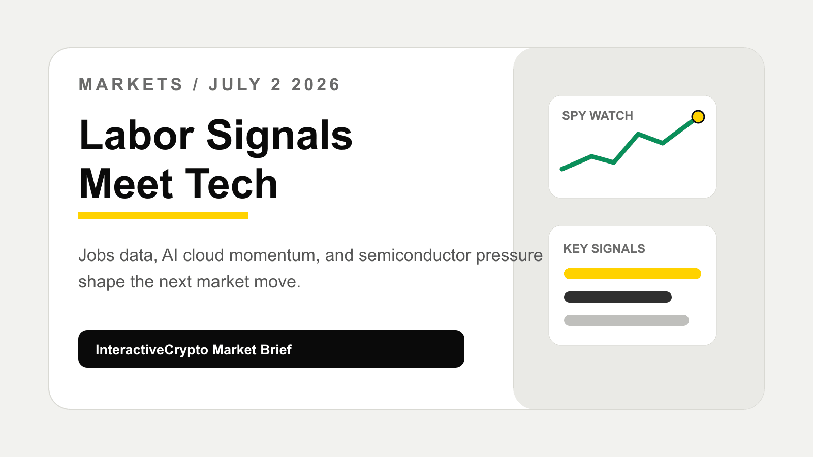 Labor market signals and technology turbulence in markets